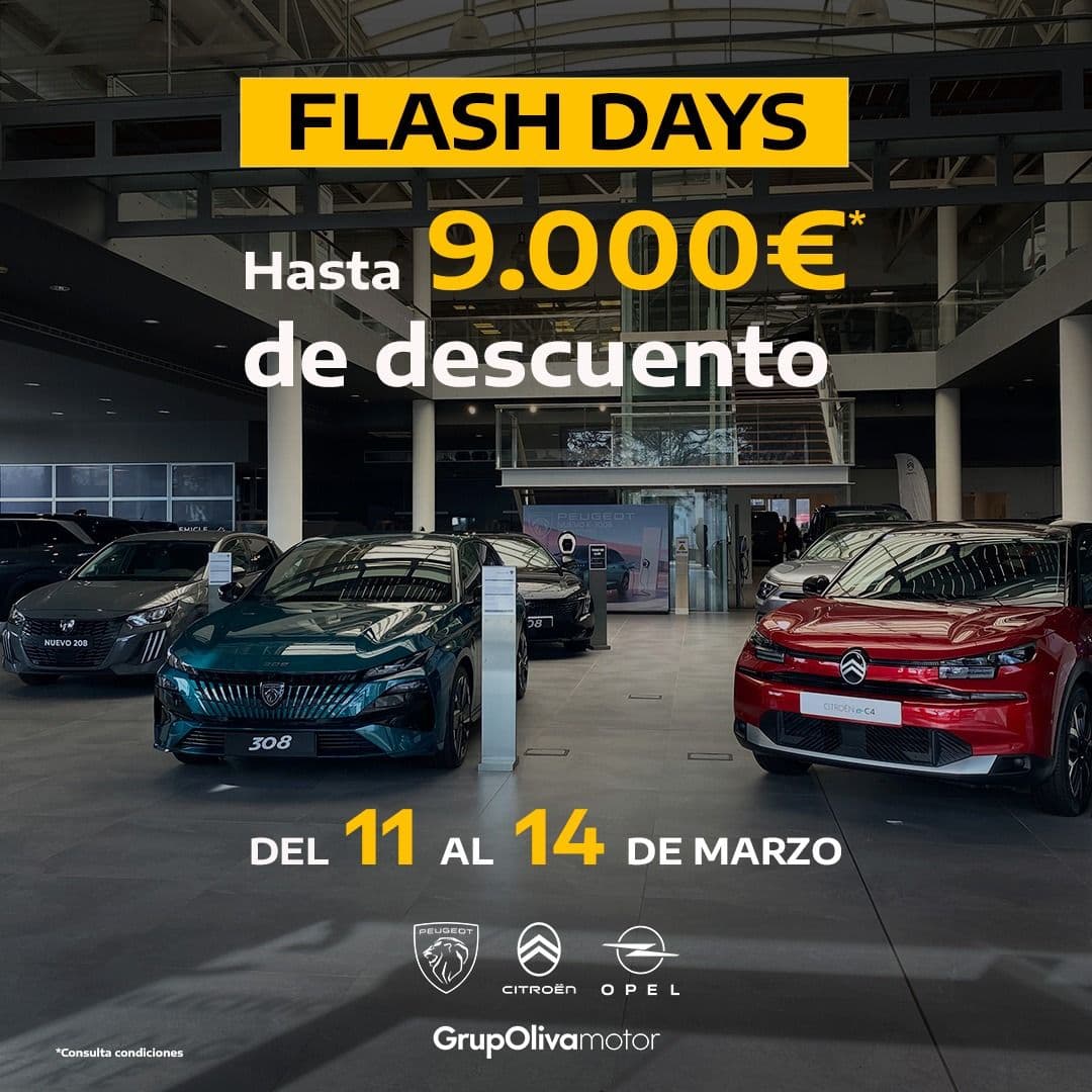 Flash Days: Hasta 9.000€ de Descuento en Peugeot, Citroën y Opel