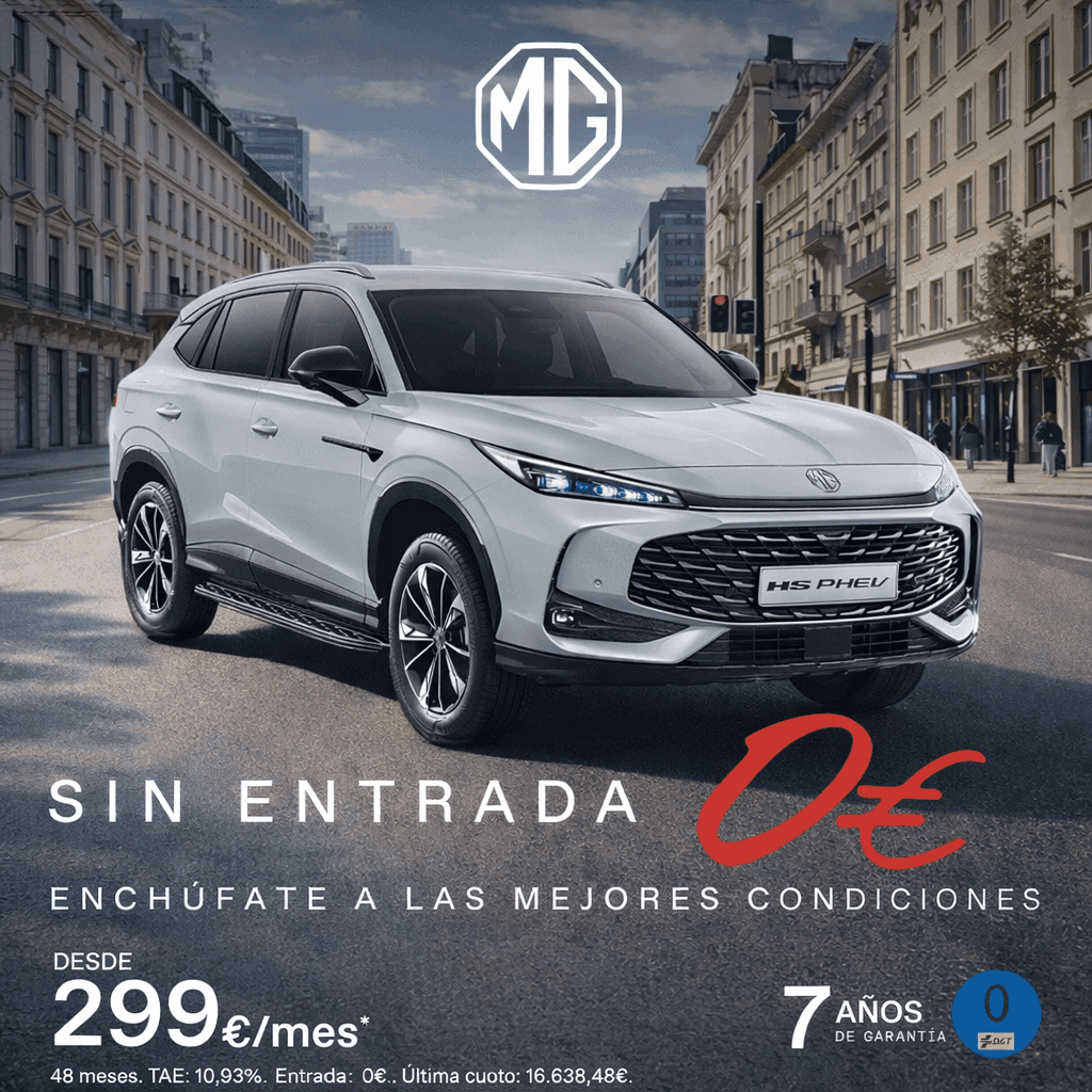 MG HS PHEV Sin Entrada – SUV Híbrido Enchufable desde 299€/mes